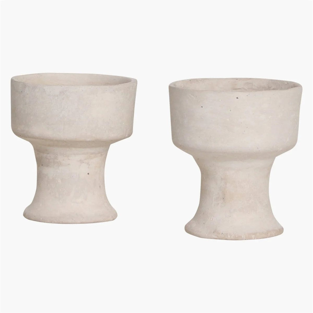 Zoco Home Vases Chalk & Paper Mache Vase | White 15x17cm
