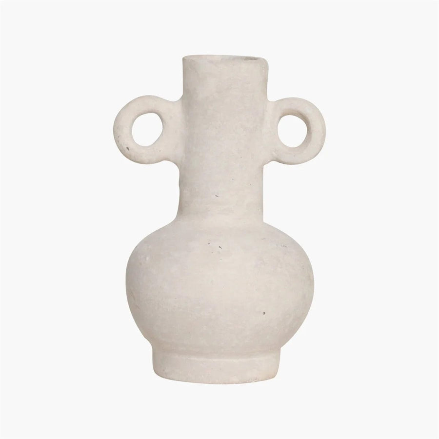 Zoco Home Vases Chalk & Paper Mache Vase | White 15x24cm