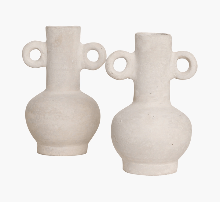 Zoco Home Vases Chalk & Paper Mache Vase | White 15x24cm