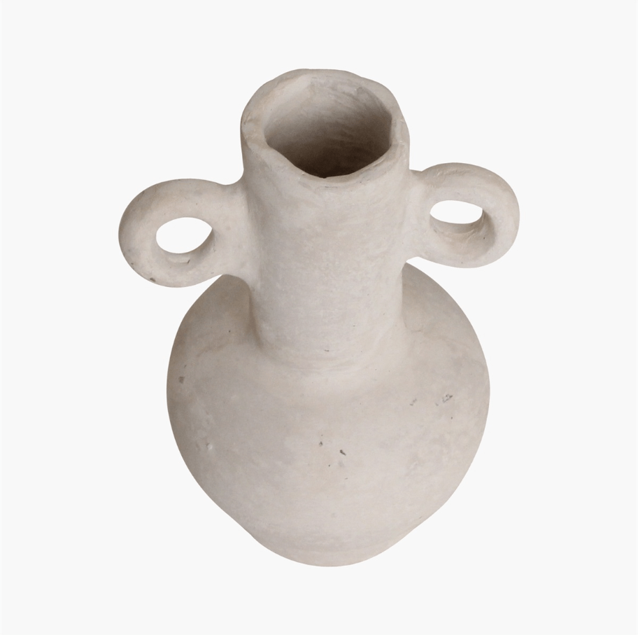 Zoco Home Vases Chalk & Paper Mache Vase | White 15x24cm