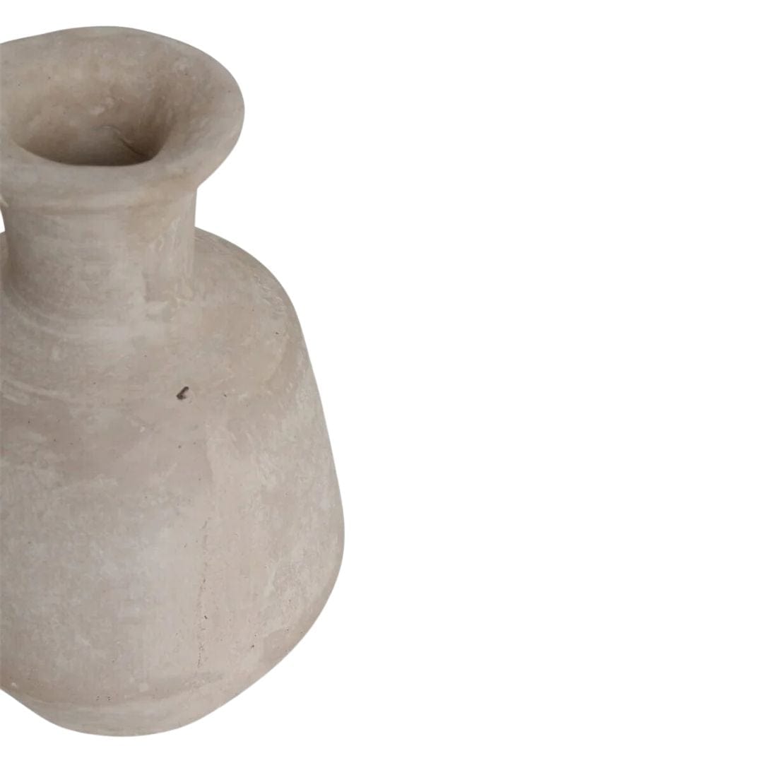 Zoco Home Vases Chalk & Paper Mache Vase | White 9.5x16cm