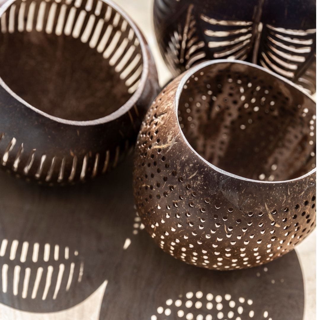 Zoco Home Decor/Lighting/Table lighting Coconut Tealight Holder