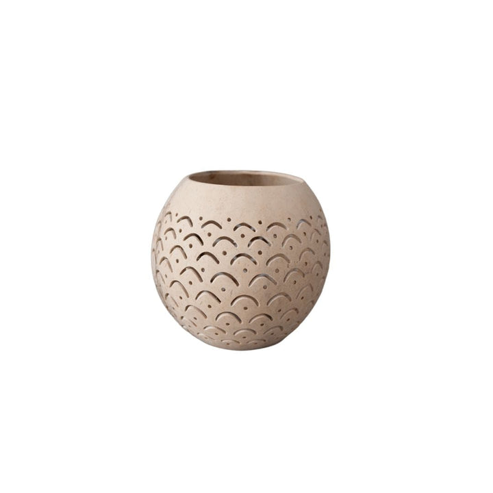 Zoco Home Coconut Tealight Holder | Natural 12x10cm