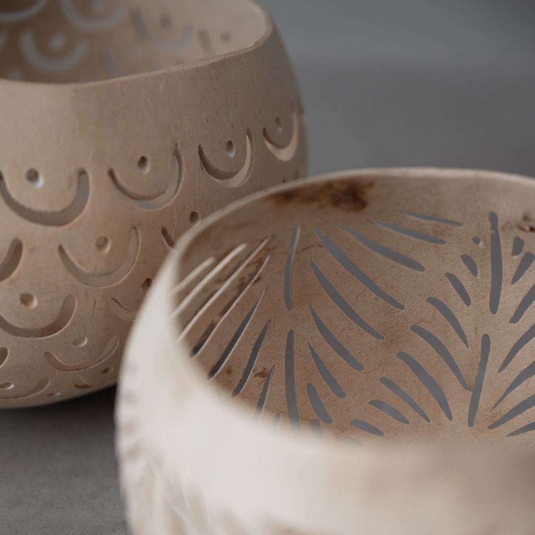 Zoco Home Decor/Accessories Coconut Tealight Holder | Natural 12x10cm