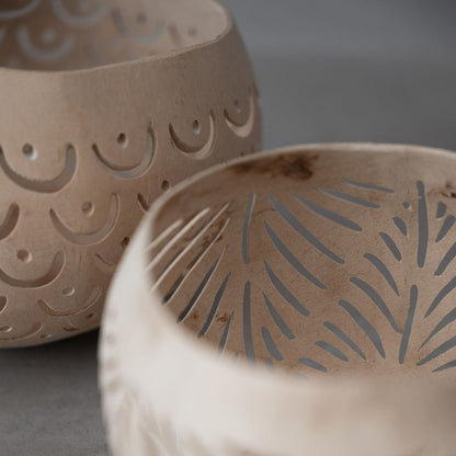 Zoco Home Decor/Accessories Coconut Tealight Holder | Natural 12x10cm