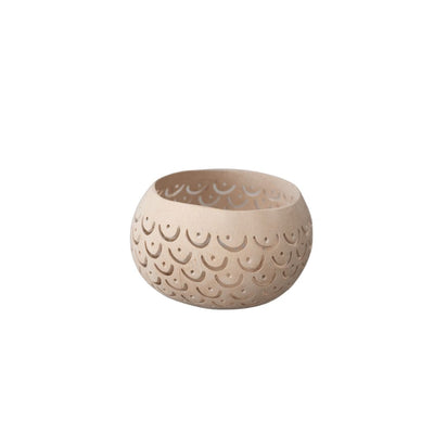 Zoco Home Suporte para velas em forma de coco | Natural 12 x 10 cm