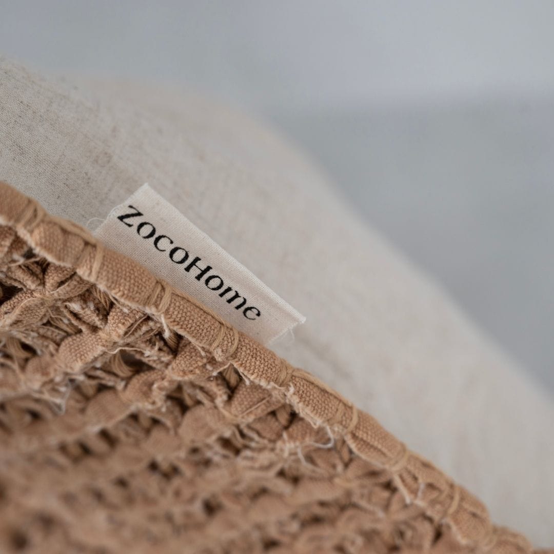 Zoco Home Decor/Textile Cotton Cushion Cover Fancy | Oatmeal 50x50cm