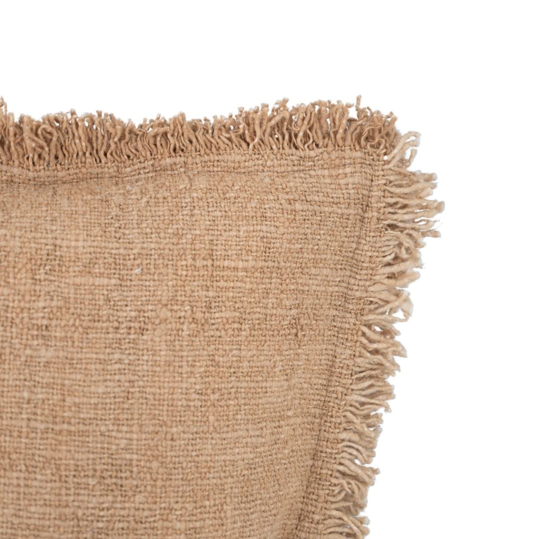 Zoco Home Cotton Cushion Cover Fringed Edge | Oatmeal 50x50cm