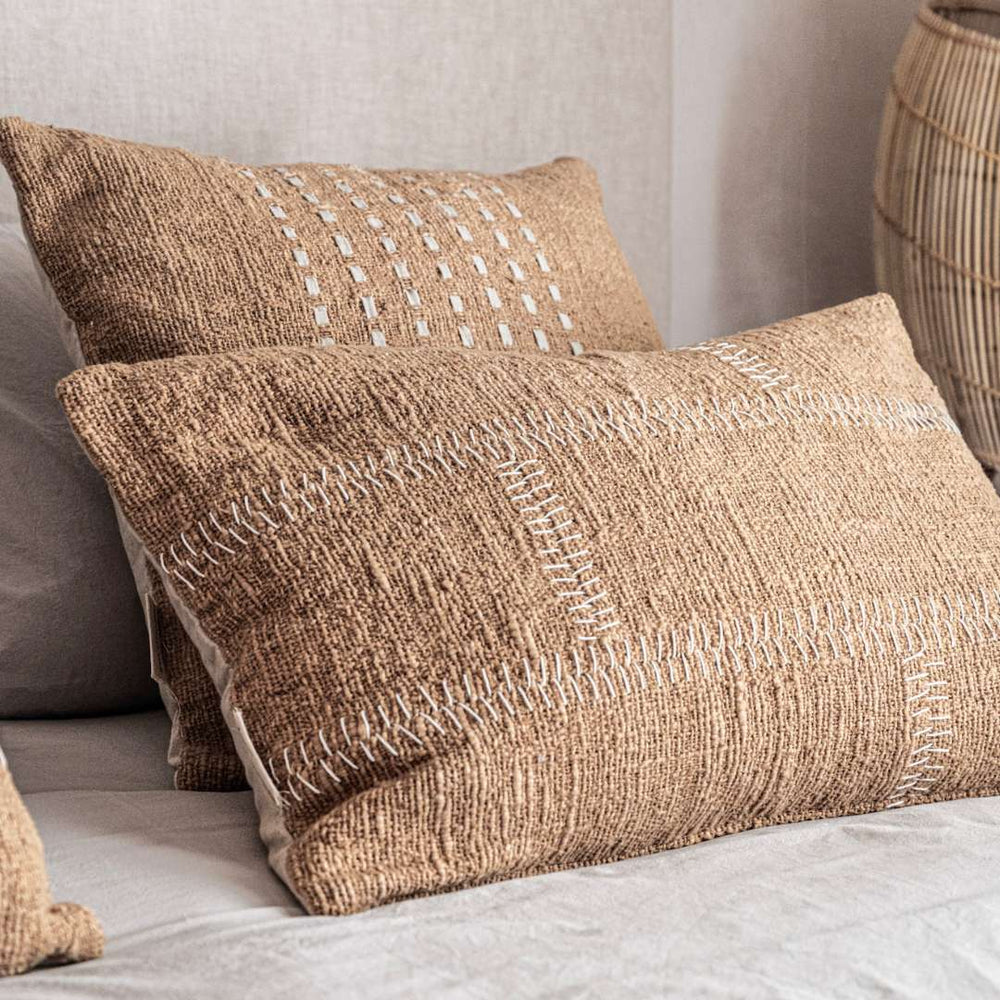 Zoco Home Cotton Cushion Cover Stitch Panel | Oatmeal 50x50cm