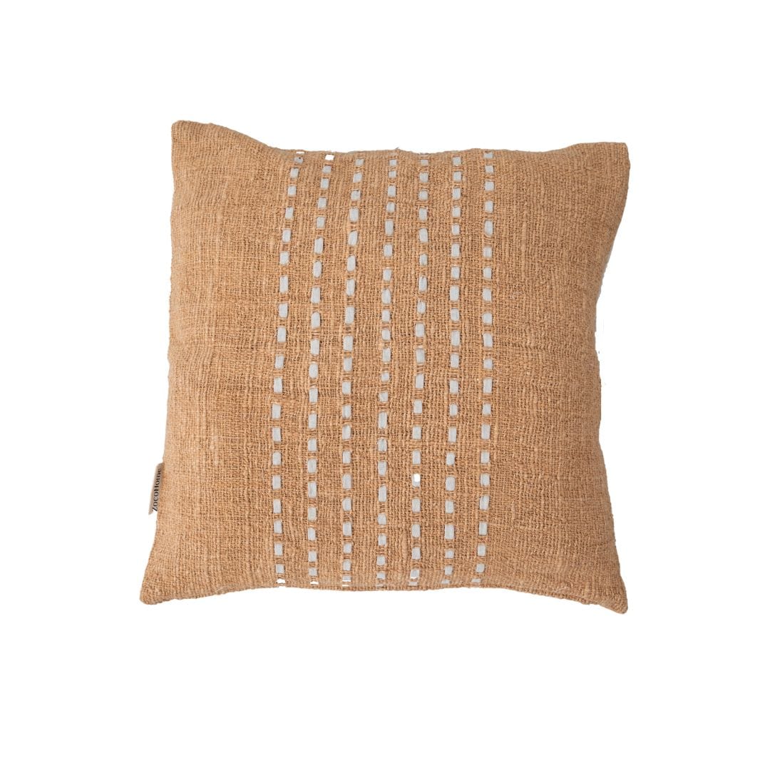 Zoco Home Decor/Textile Cotton Cushion Cover Stitch Panel | Oatmeal 50x50cm