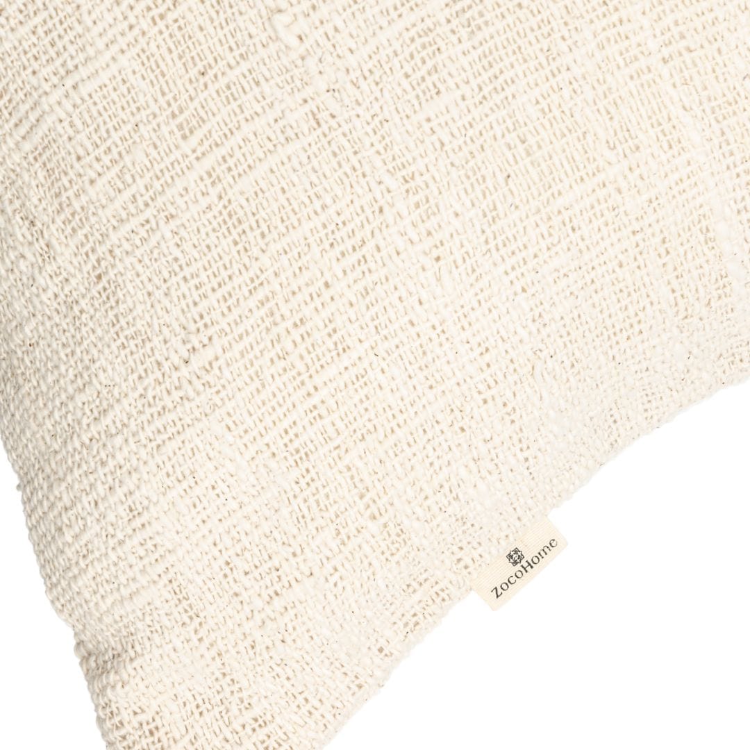 Zoco Home Textiles / Pillows Cotton Cushion Plain | White | 50x50cm