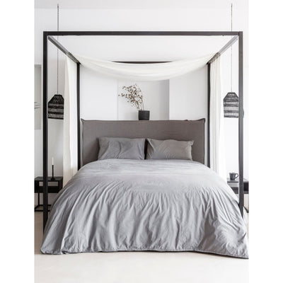 Zoco Home - Copripiumino in cotone | Grigio chiaro