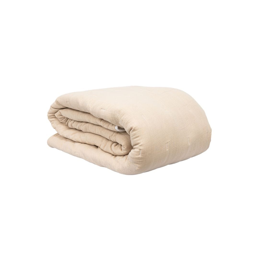 Zoco Home Decor/Textile Cotton Duvet Quilt | 260x260cm Sand/White
