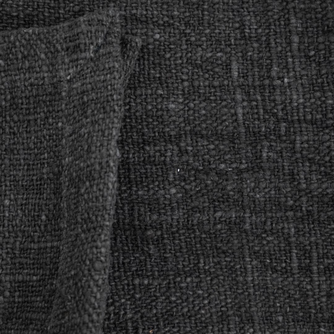 Zoco Home Cotton Hand Woven Bed Cover  | Black 270x270cm