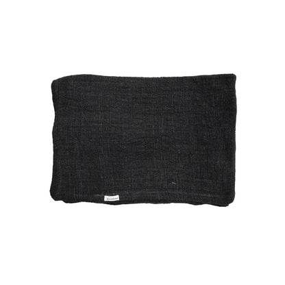 Zoco Home Decor/Textile Cotton Hand Woven Bed Cover  | Black 270x270cm