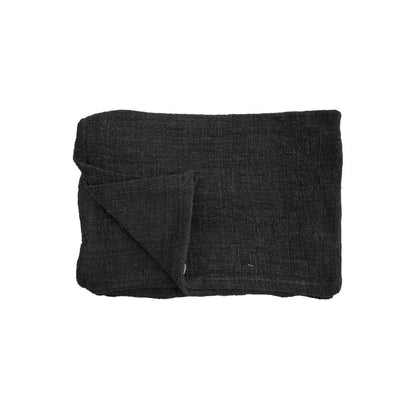 Zoco Home Decor/Textile Cotton Hand Woven Bed Cover  | Black 270x270cm