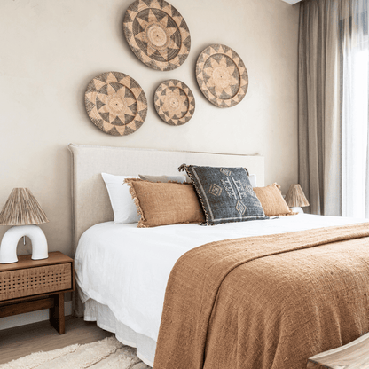 Zoco Home Cotton Hand Woven Bed Cover  | Oatmeal 270x270cm