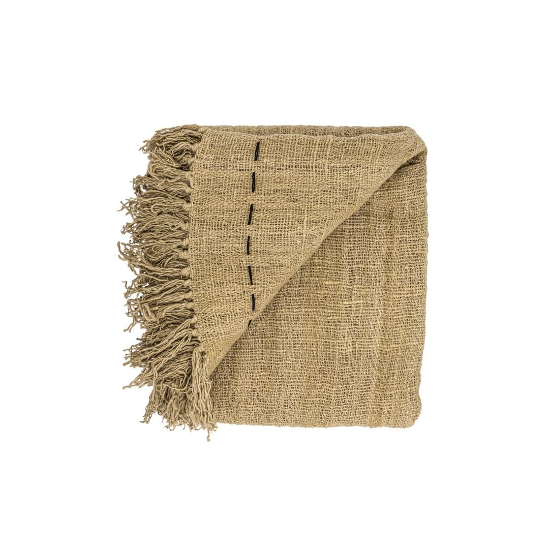 Zoco Home Textiles Cotton Throw Line | Sand | 235x130cm