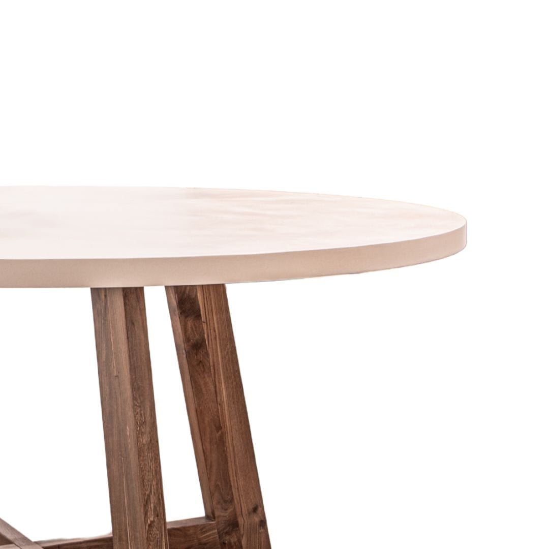 Zoco Home Furniture/Table Dara Microcement Dining Table | 120cm | Sand