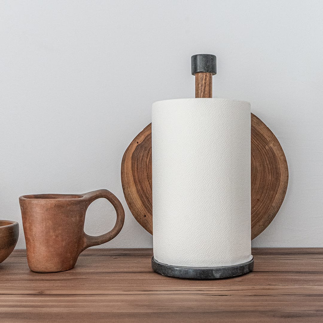 Zoco Home Porte-rouleau de papier de cuisine Elowen | Noir