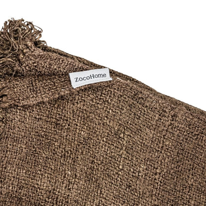Zoco Home Decor/Textile/Throws Etera Fringed Throw Brown | 130x170