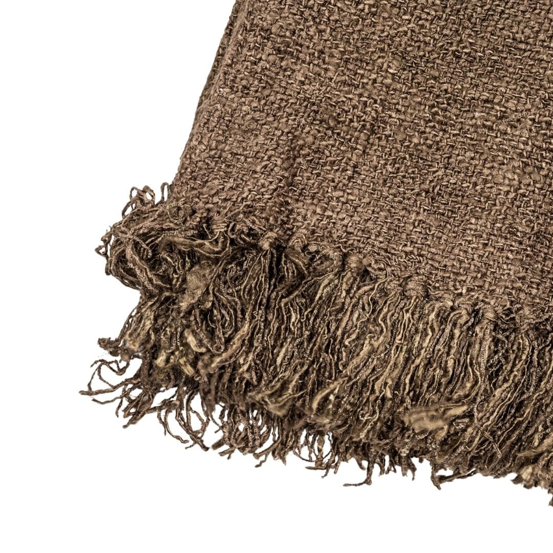 Zoco Home Decor/Textile/Throws Etera Fringed Throw Brown