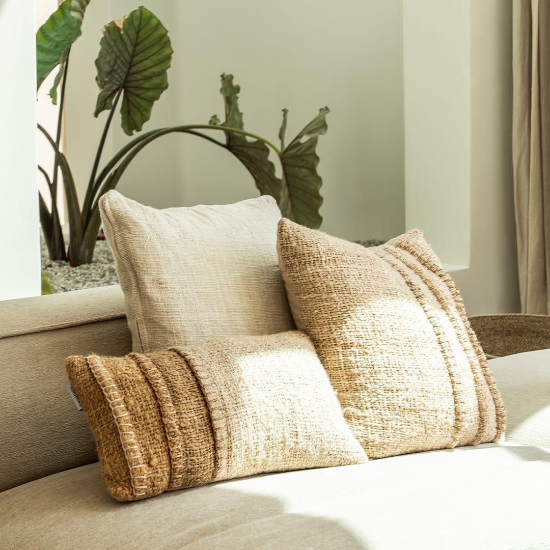 Zoco Home Etera vierkant kussen met gelaagde steek | 50x50