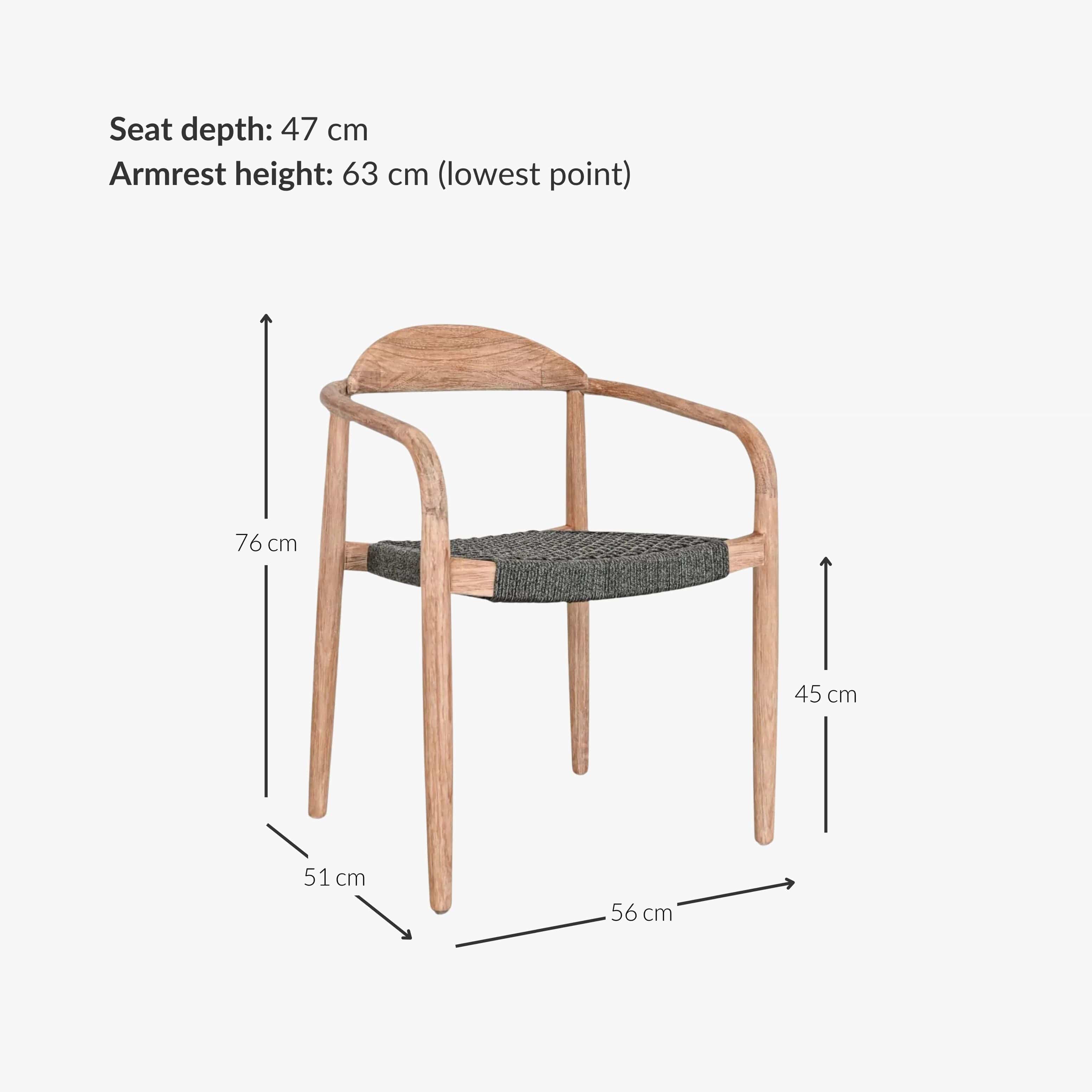Zoco Home Eucalyptus Outdoor Chair | Grey