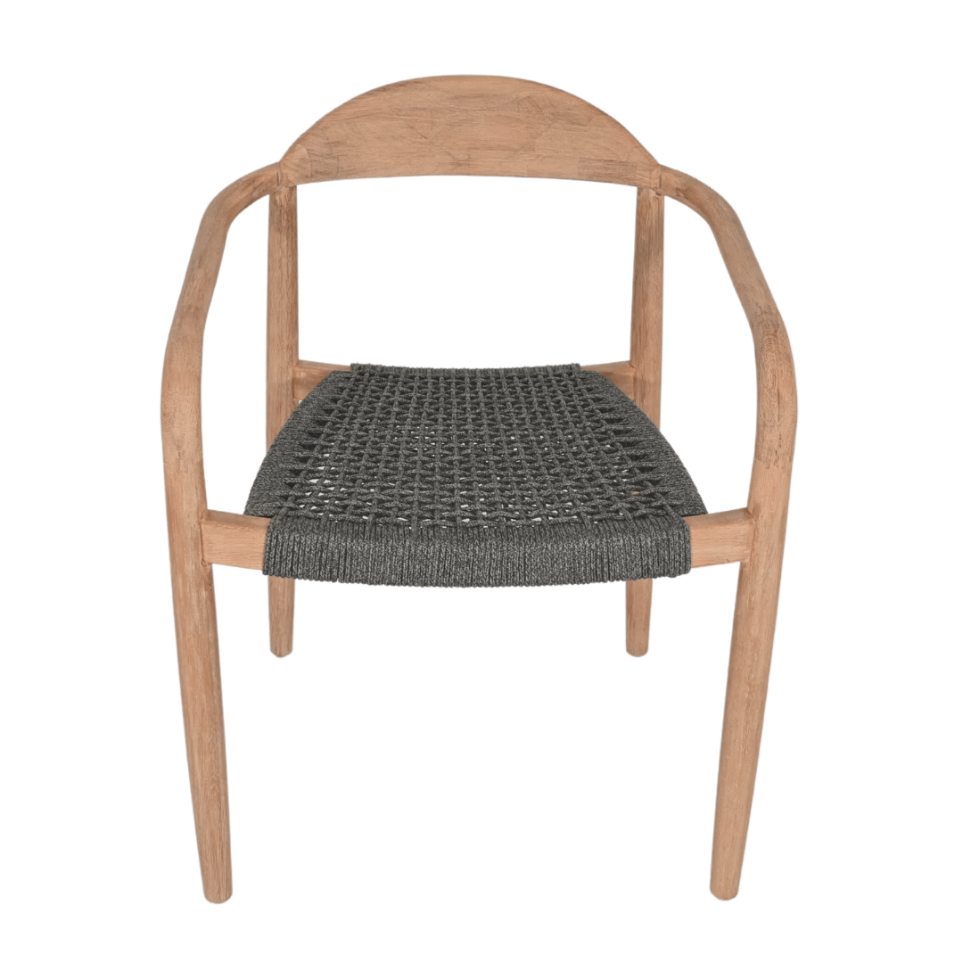 Zoco Home Outdoor/Chair/Dining Eucalyptus Outdoor Chair | Grey 57x52x76cm