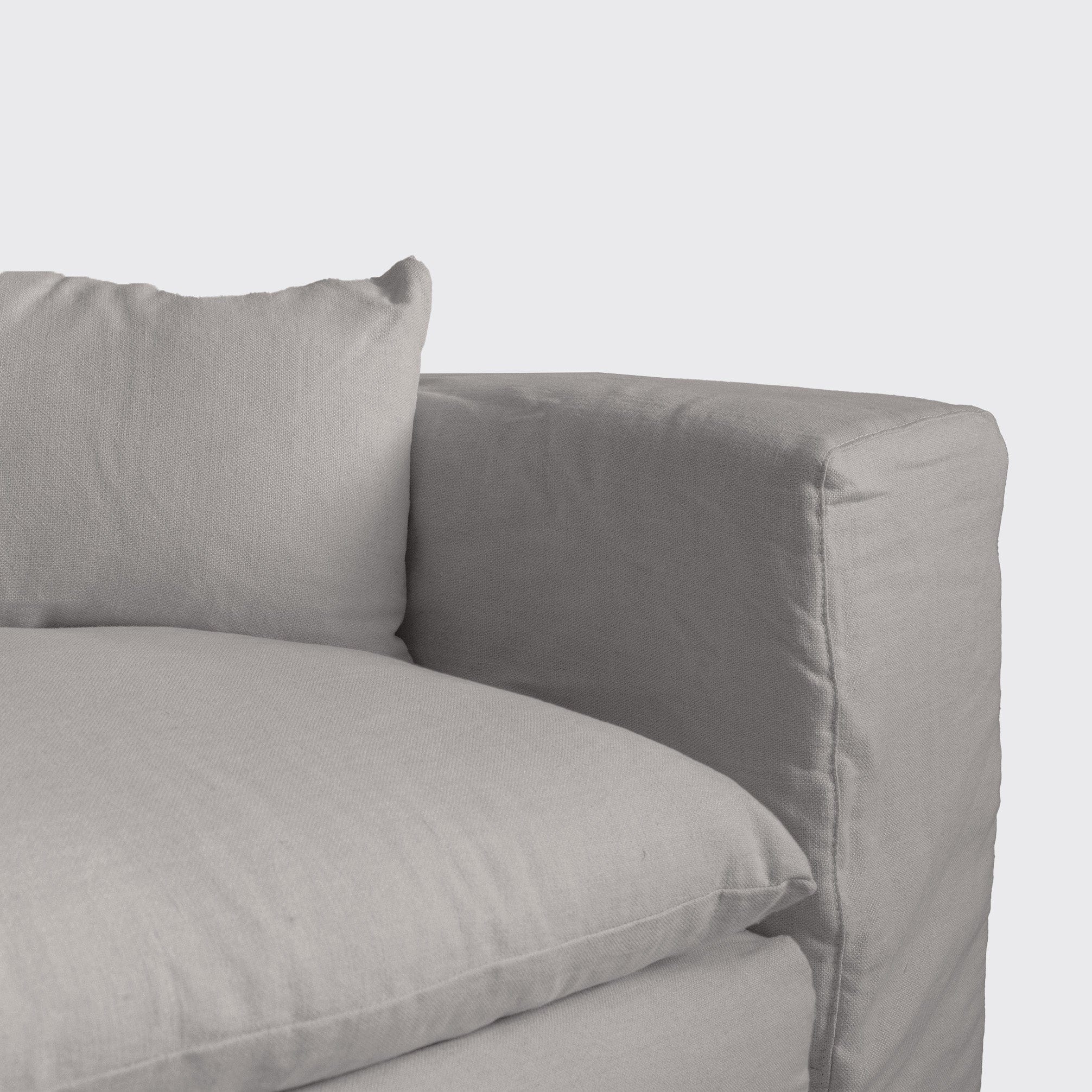 Zoco Home Furniture Extra Cover Ibiza Haven Linen Corner Sofa | 270x105/270x70cm