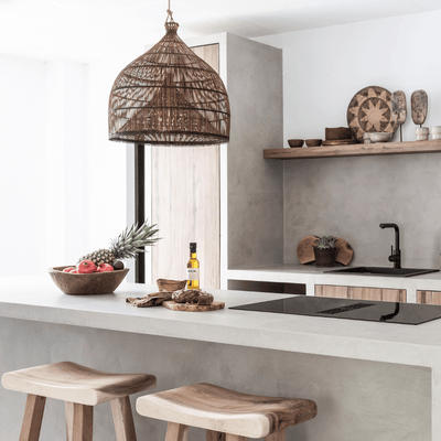 Zoco Home : pantalla de lámpara «Fish Trap» | Marrón, 50 cm