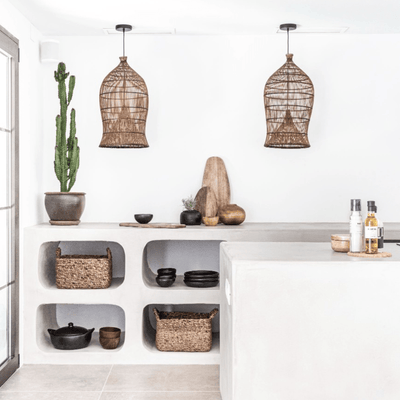 Zoco Home Lampenkap 'Fish Trap' | Bruin