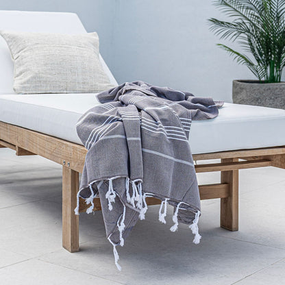Zoco Home Decor/Textile Fouta Stripe Towel | Brown 90x175cm