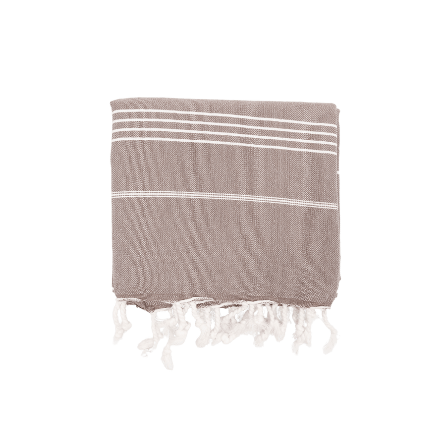 Zoco Home Textiles Fouta Stripe Towel | Brown 90x175m