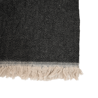 Zoco Home Fouta Throw | Double-Sided | Black 135x185cm