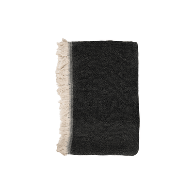Zoco Home Decor/Textile Fouta Throw | Double-Sided | Black 135x185cm