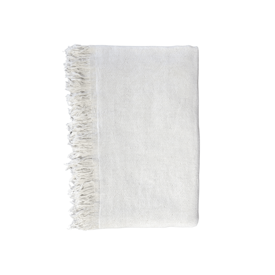 Zoco Home Fouta Throw | Double-Sided | White 135x185cm