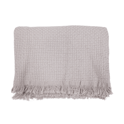 Zoco Home Fouta-plaid | Lichtgrijs 130x200 cm