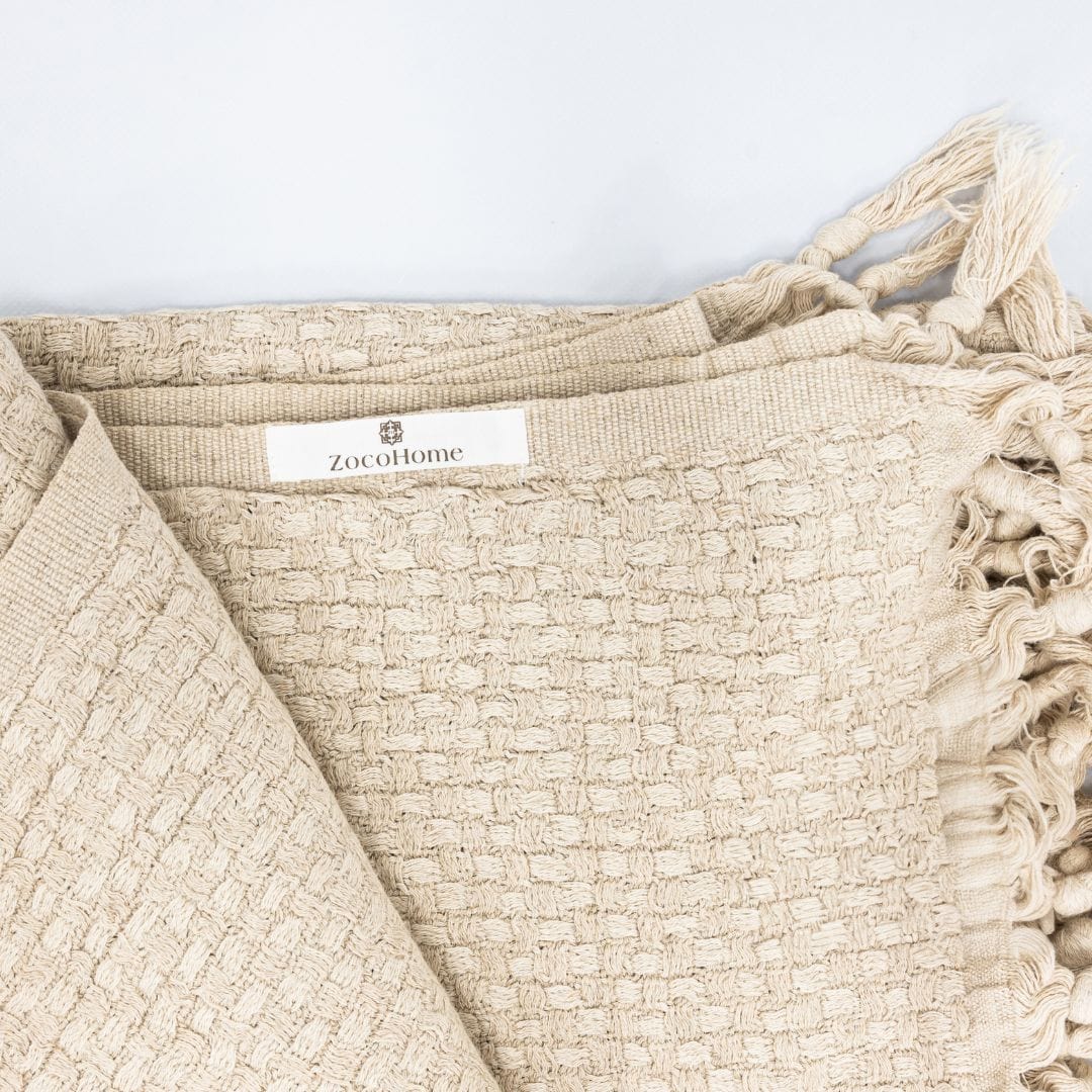 Zoco Home Decor/Textile Fouta Throw | Natural | 125x195 cm