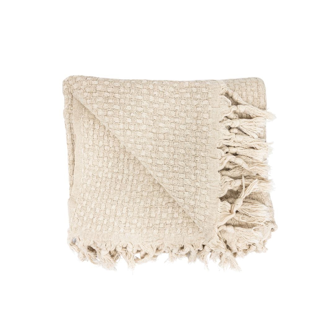 Zoco Home Textiles Fouta Throw | Natural | 125x195 cm