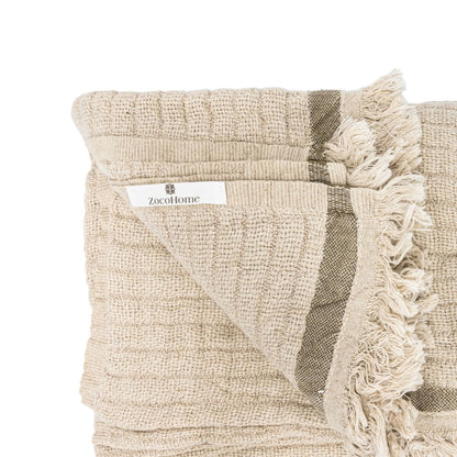 Zoco Home Decor/Textile Fouta Throw | Natural / Sand | 135x200cm