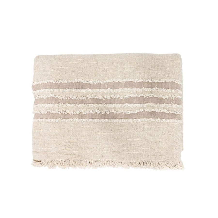 Zoco Home Textiles Fouta Throw | Natural / Sand | 135x200cm