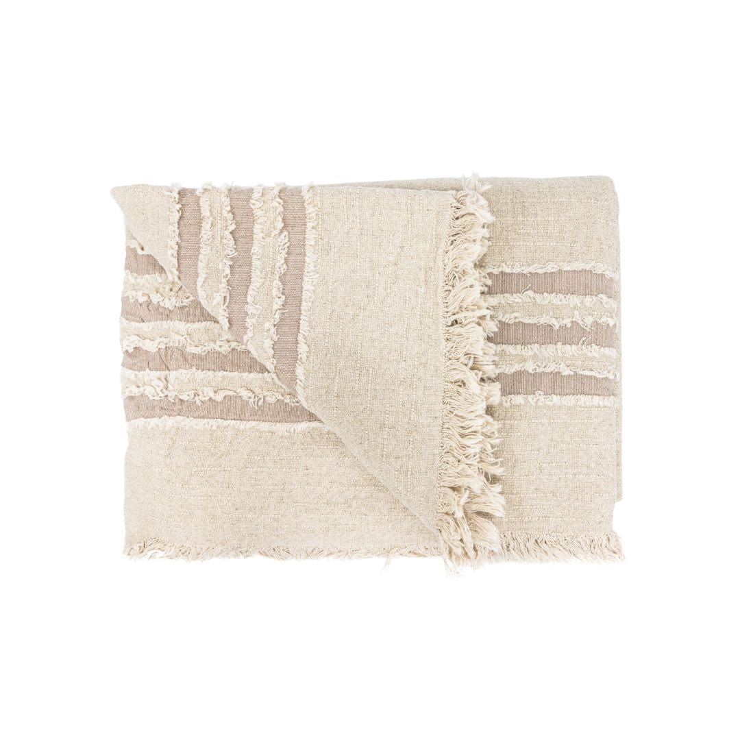 Zoco Home Textiles Fouta Throw | Natural / Sand | 135x200cm