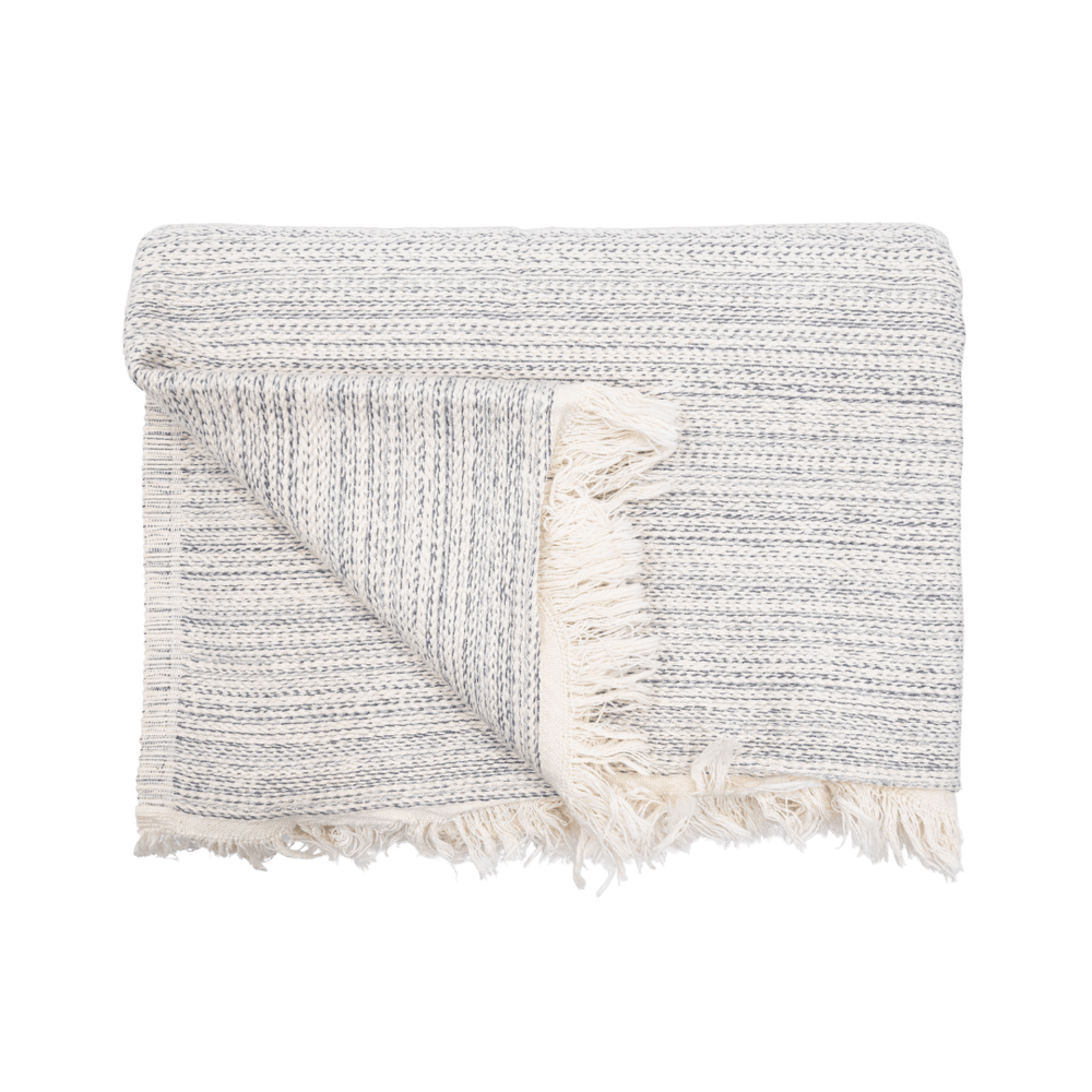 Zoco Home Textiles Fouta Throw | Silver Grey 130x200cm