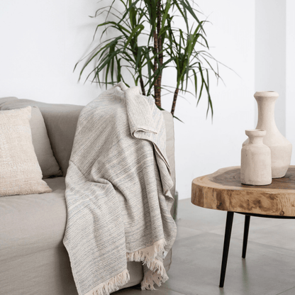 Zoco Home Textiles Fouta Throw | Silver Grey 130x200cm