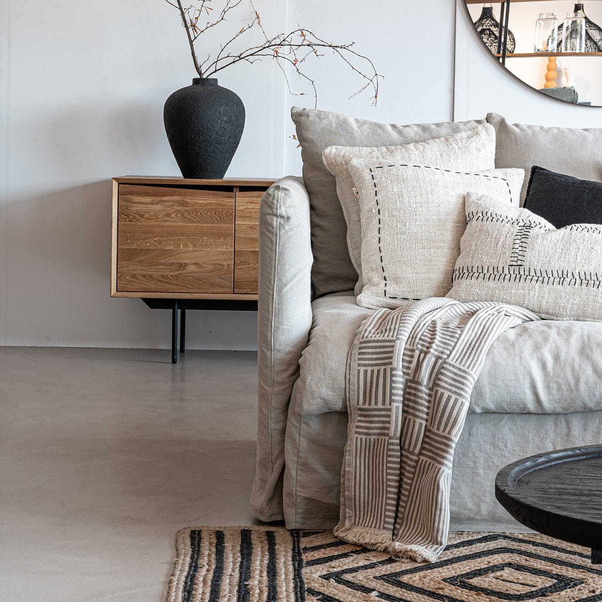 Zoco Home Decor/Textile Fouta Throw Stripes | Natural / Sand | 140x180cm