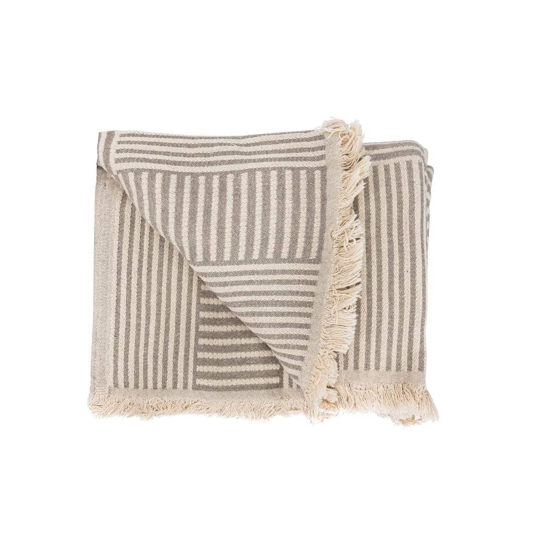 Zoco Home Textiles Fouta Throw Stripes | Natural / Sand | 140x180cm