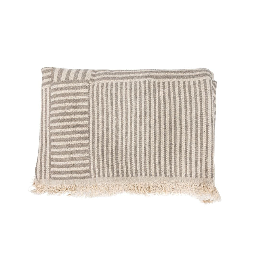 Zoco Home Textiles Fouta Throw Stripes | Natural / Sand | 140x180cm