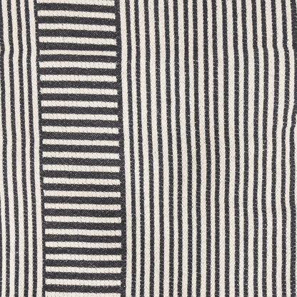 Zoco Home Decor/Textile Fouta Throw Stripes | Natural / Stonewashed Black | 140x180cm