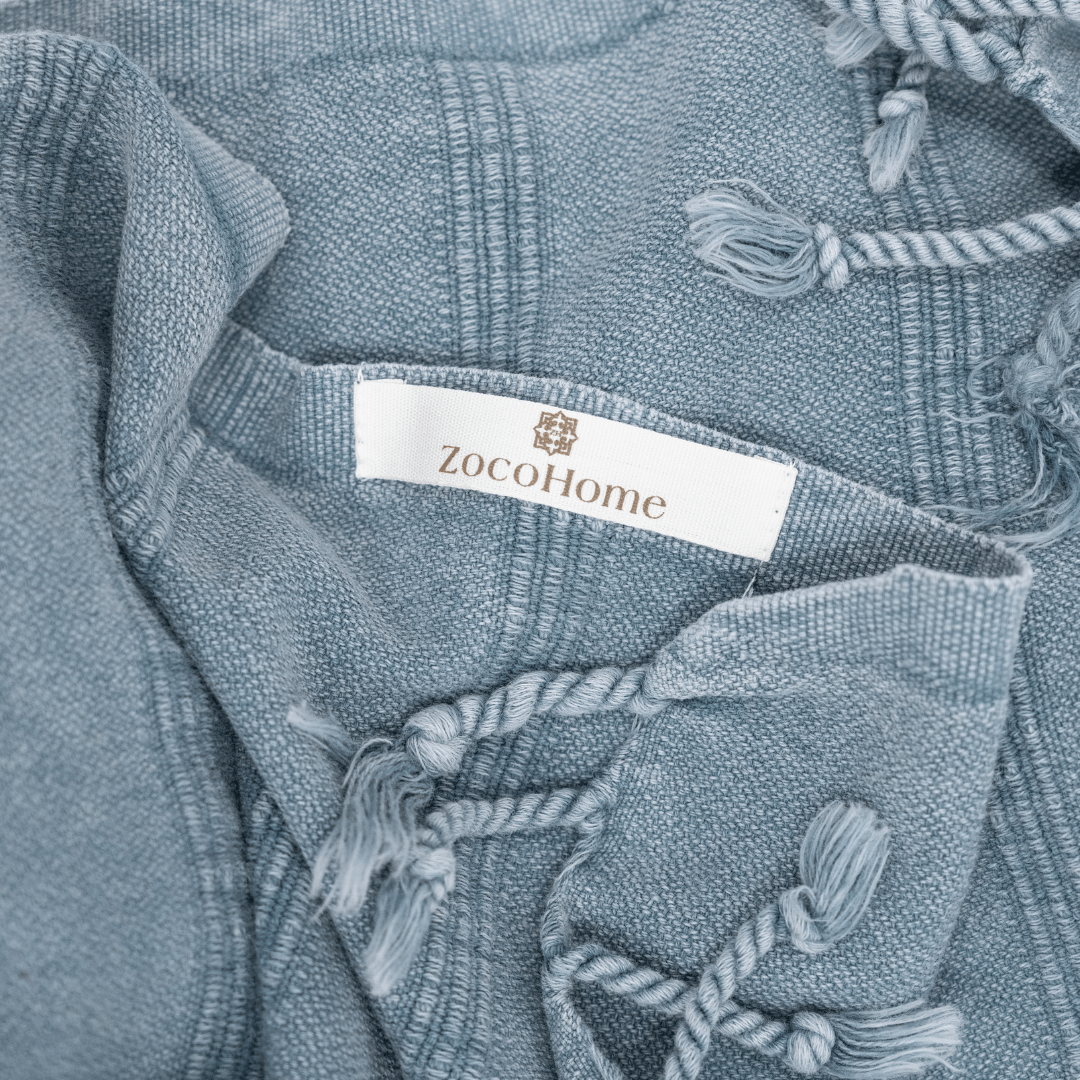 Zoco Home Textiles Fouta Towel | Stonewashed Blue 90x170cm